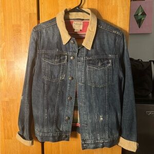 Polo Denim Jacket with Tan Collar